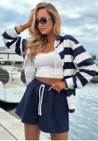 Pantaloni scurți din bumbac cu șnur elastic Sail Voyage