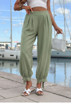 din material textil Pantaloni z wiązaniem u dołu Answear ciocolatii