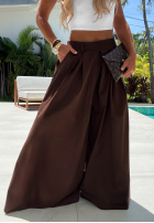 Pantaloni wide leg tip szwedy din bumbac Sea Elegance
