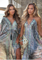 Wzorzysta Rochie maxi na ramiączkach Sun Rituals albastră