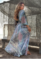 Wzorzysta Rochie maxi z szerokimi rękawami Summer Doll de culoarea fisticului