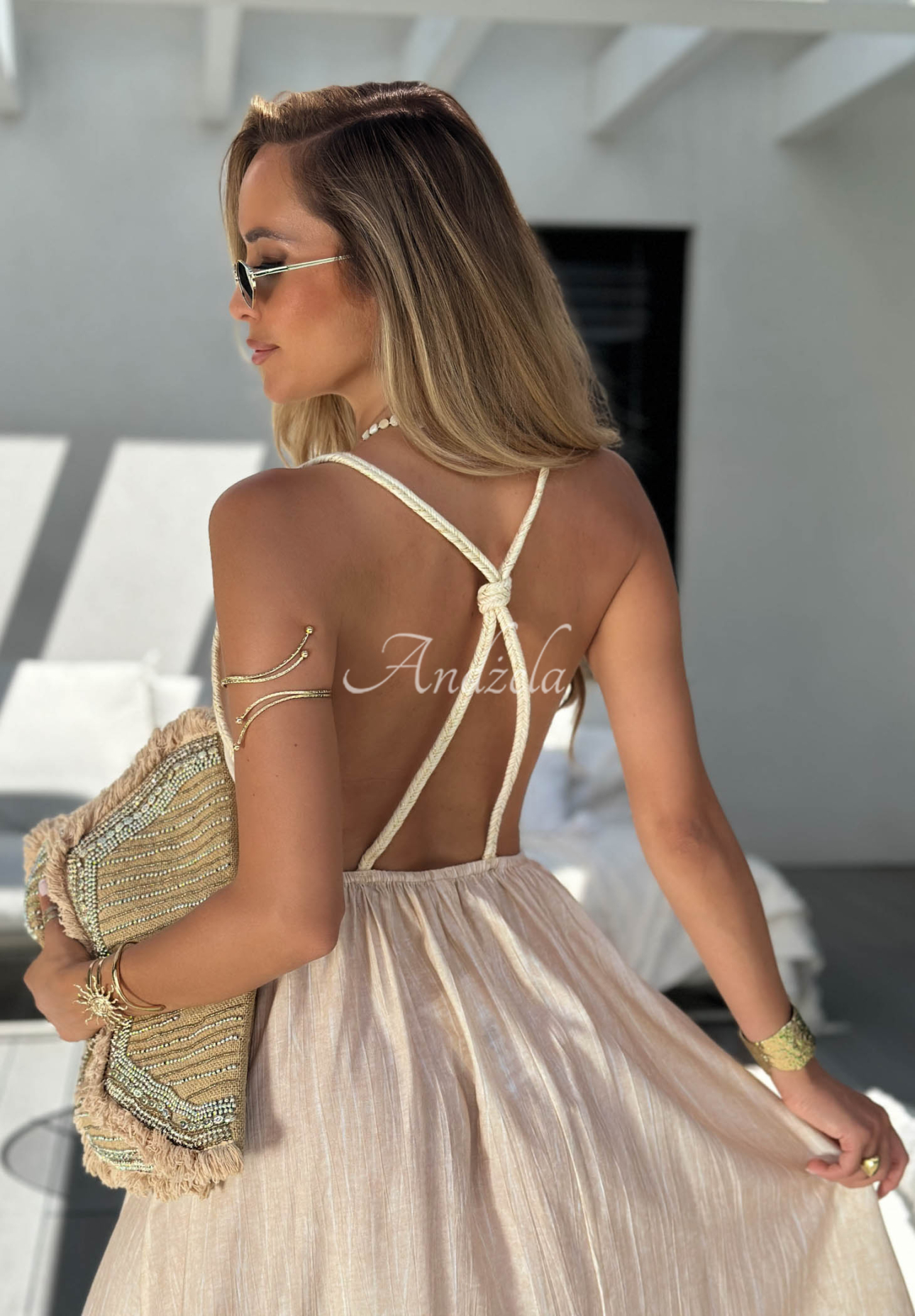 Rochie maxi cu bretele La Felicita