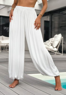 Pantaloni jogger din material din viscoză Ocean Kiss