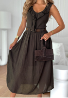 Rochie midi z falbankami i paskiem Good Winds bluemarin