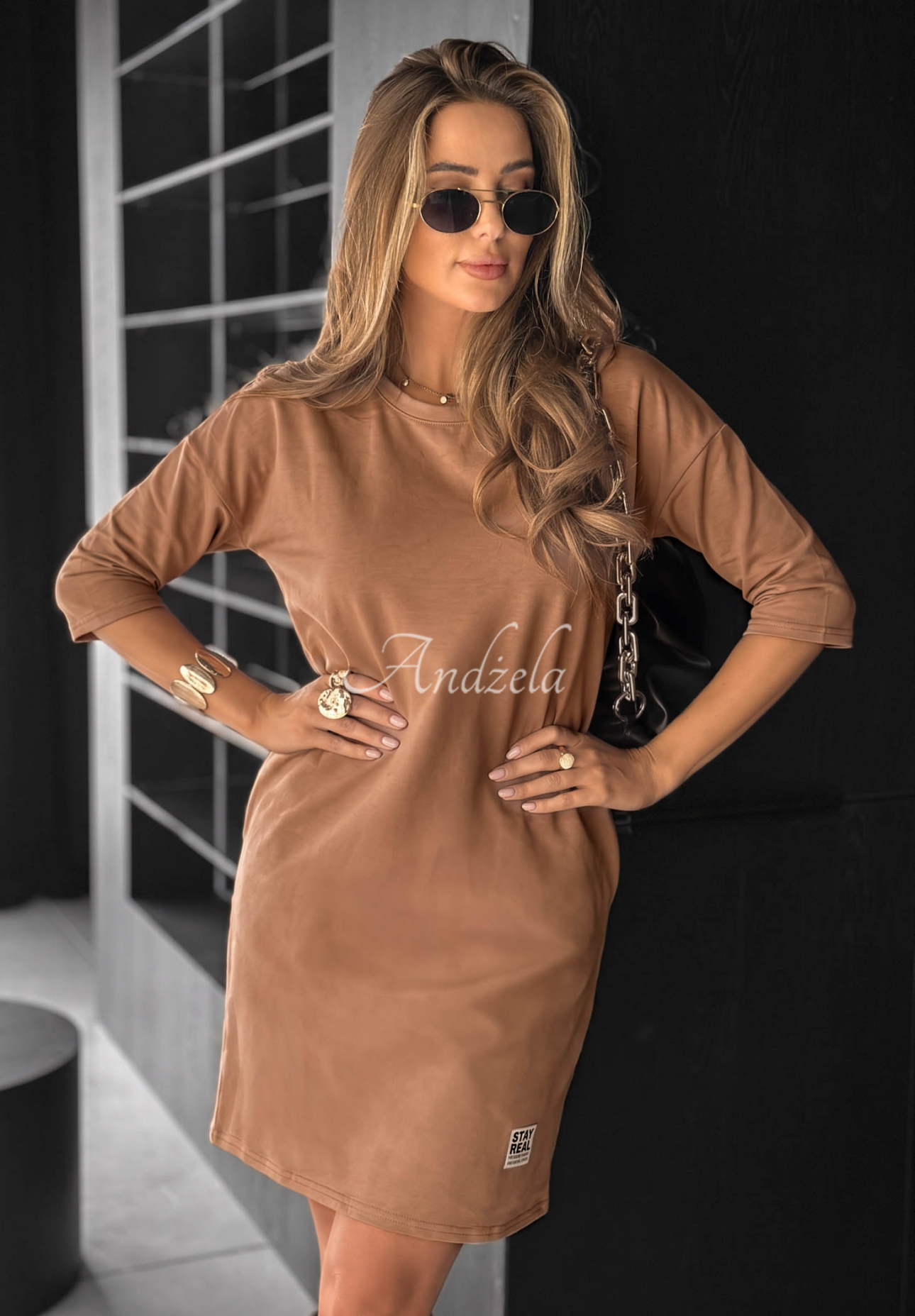 Rochie tunică Stay Real cu buzunare