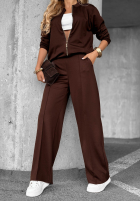 Compleu de trening Hanorac i Pantaloni Tell Me Later ciocolatiu
