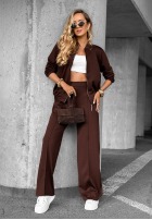 Compleu de trening Hanorac i Pantaloni Tell Me Later ciocolatiu