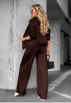 Compleu de trening Hanorac i Pantaloni Tell Me Later ciocolatiu
