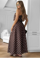 Compleu Top  i Pantaloni w Buline Dotty Darling ciocolatiu
