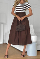 Rochie midi w paski Marine Coast biało-bluemarin