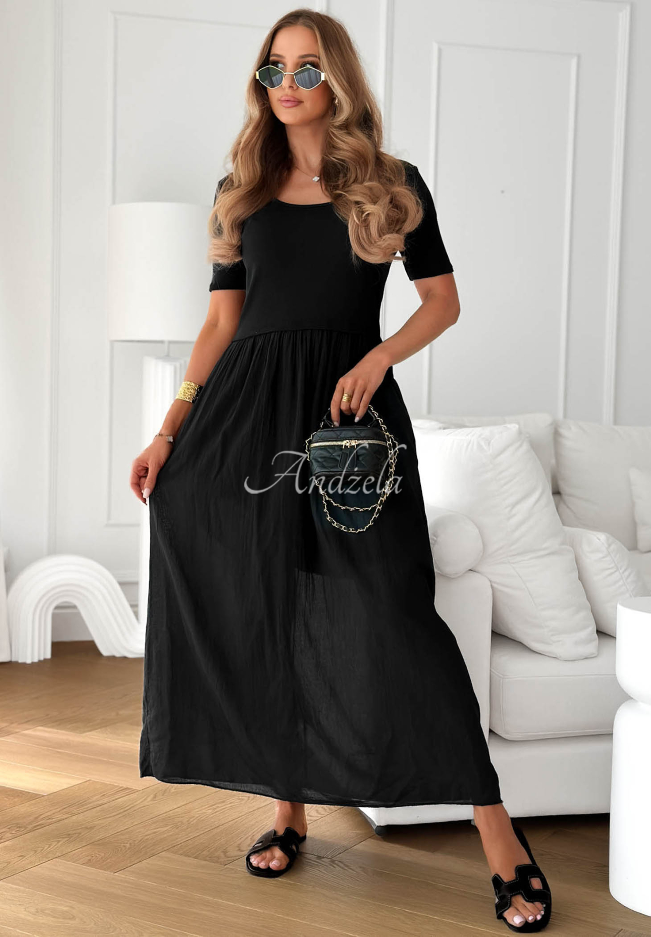 Rochie midi lejeră din bumbac Primavera Mia