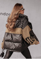 Pikowana Geacă Cold Hands negru-camel