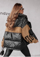 Pikowana Geacă Cold Hands negru-camel
