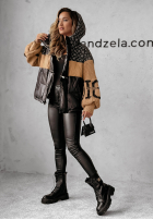 Pikowana Geacă Cold Hands negru-camel