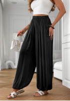 din material textil Pantaloni joggery Ocean Kiss białe