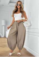 din material textil Pantaloni joggery z paskiem Stay Awhile negre
