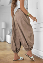 din material textil Pantaloni joggery z paskiem Stay Awhile negre