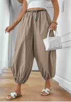 din material textil Pantaloni joggery z paskiem Stay Awhile negre
