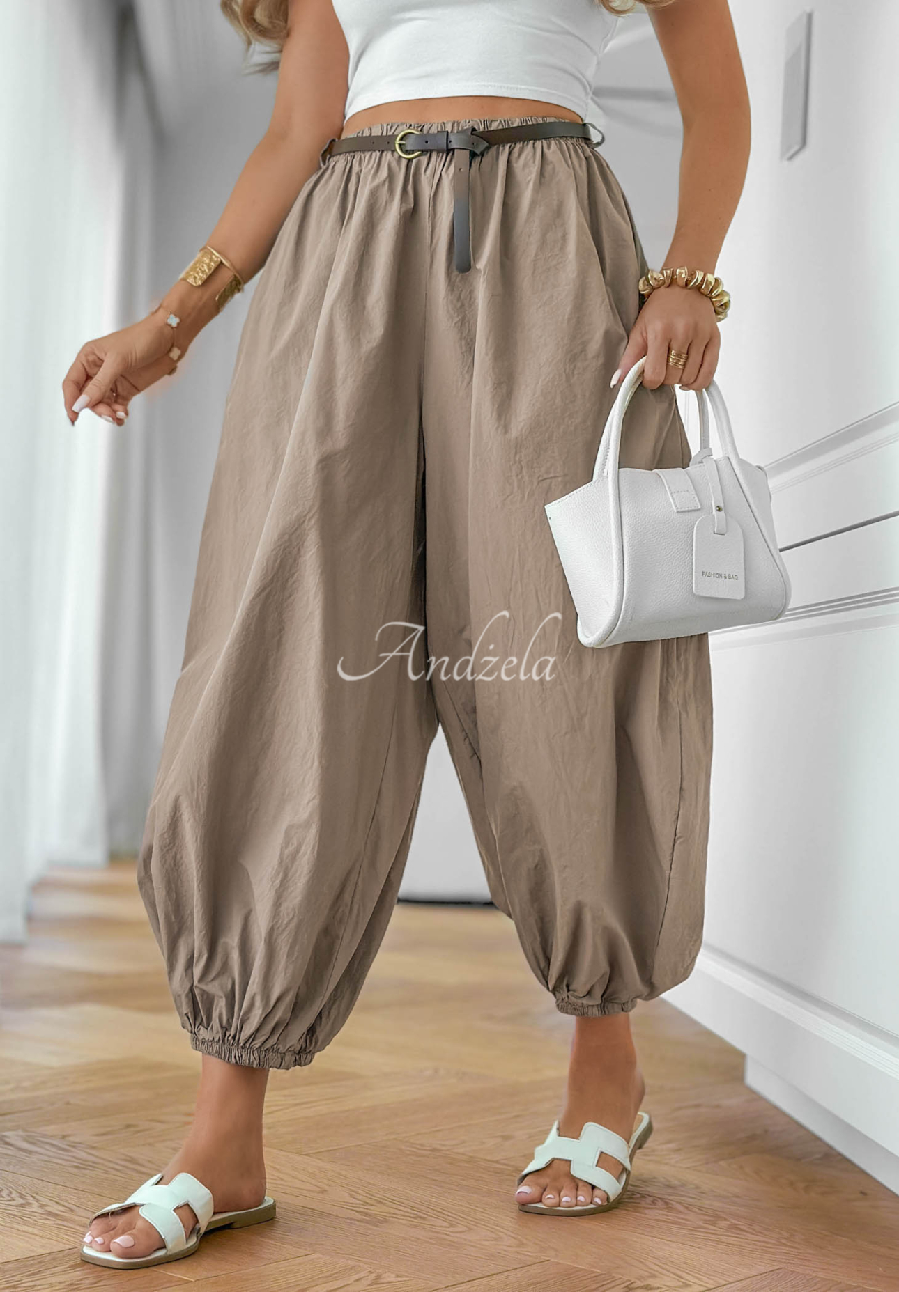 Pantaloni jogger din bumbac cu cordon Stay Awhile