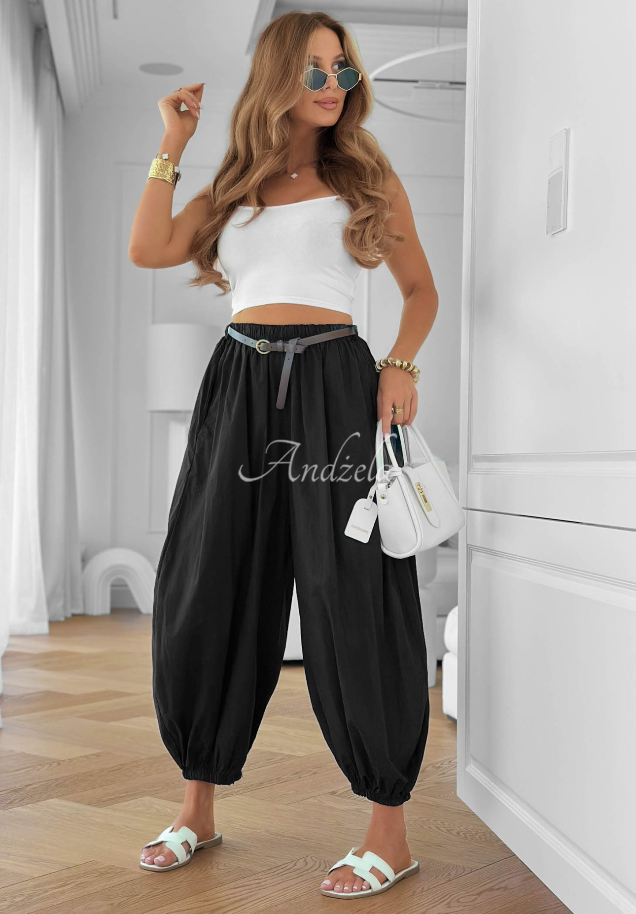 Pantaloni jogger din bumbac cu cordon Stay Awhile