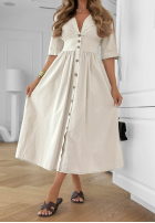 Rochie maxi Watching The Sunrise bej