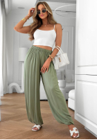 din material textil Pantaloni joggery Ocean Kiss białe