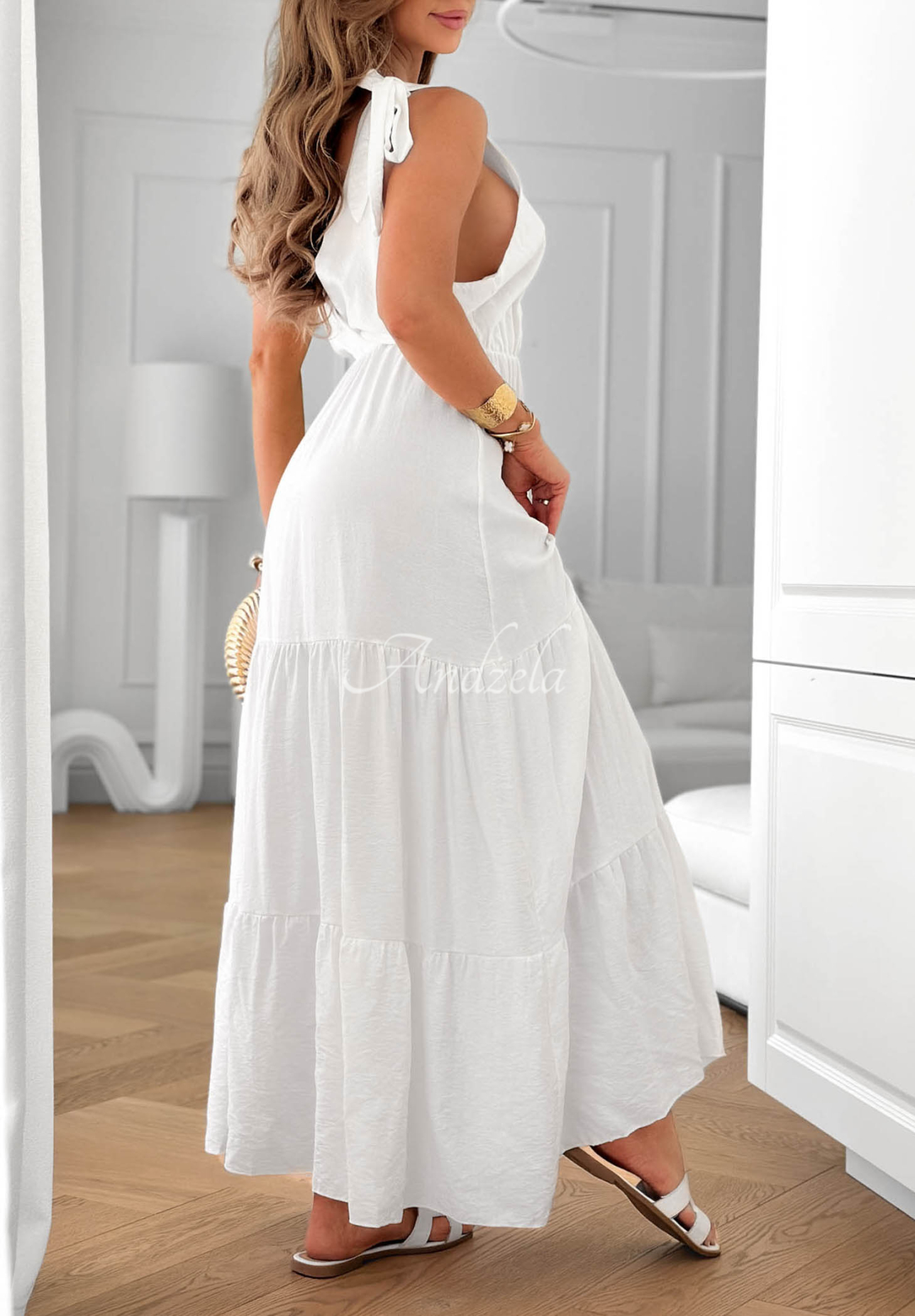 Rochie maxi din viscoză Summerville cu bretele