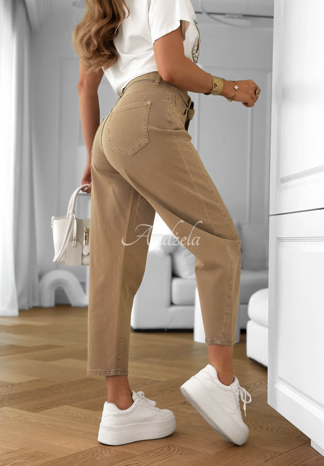 Blugi banana cu curea Dune Denim