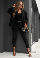 Sacou z kołnierzykiem Cozy Elegance ciocolatie