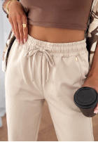 din material textil Pantaloni ze ściągaczem Here We Go negre
