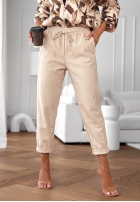 din material textil Pantaloni ze ściągaczem Here We Go negre