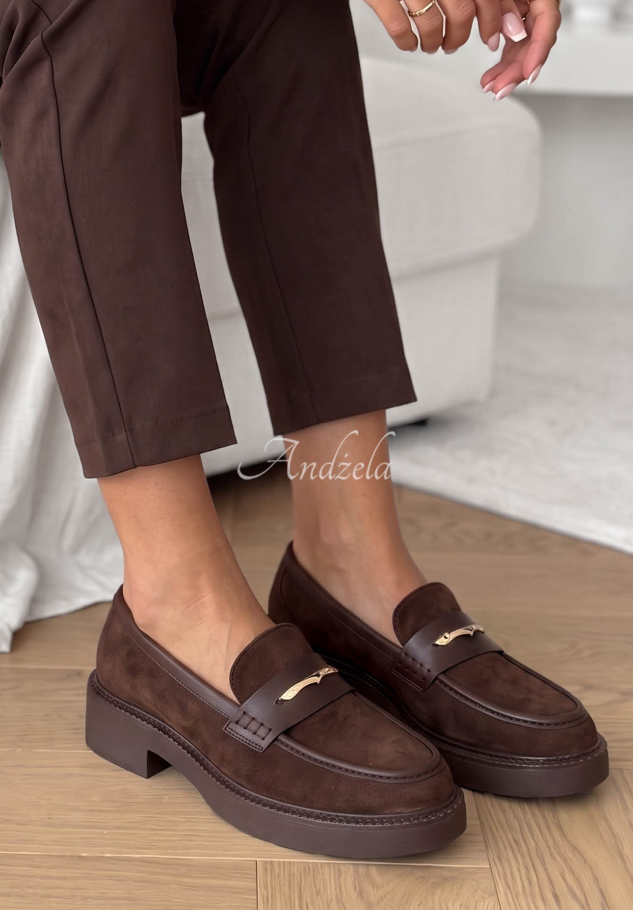 Mocasini din piele întoarsă Hazel Step