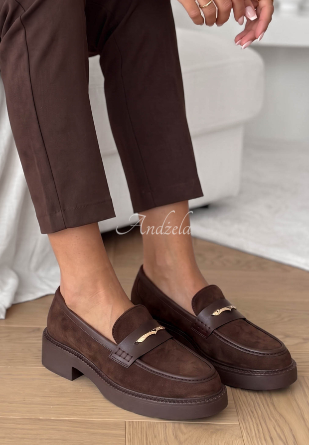 Mocasini din piele &icirc;ntoarsă Hazel Step