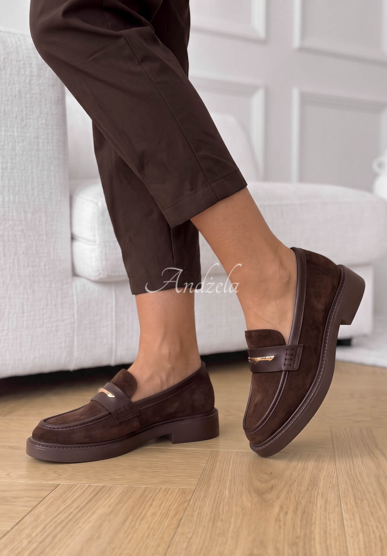 Mocasini din piele întoarsă Hazel Step