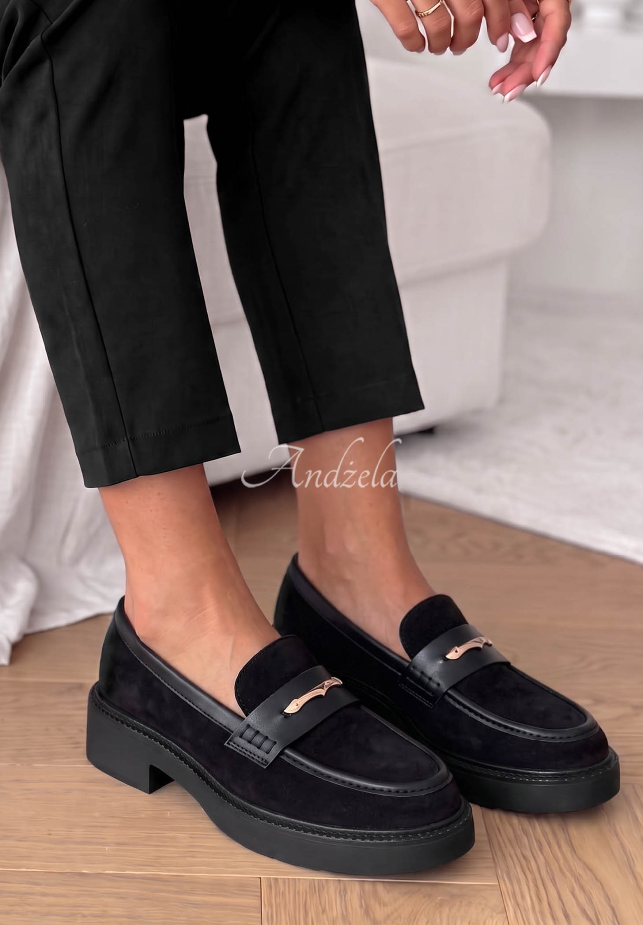Mocasini din piele întoarsă Hazel Step