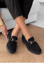 zamszowe mokasyny Autumn Daisy negre