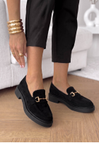 zamszowe mokasyny Autumn Daisy negre