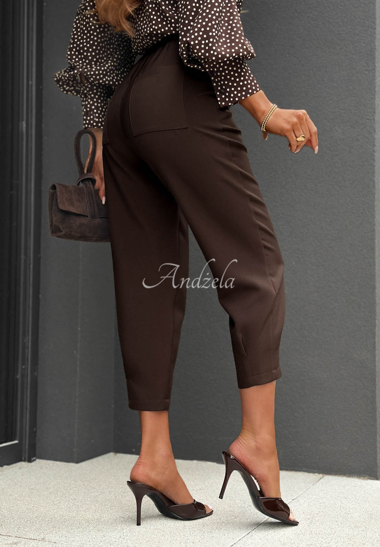 Pantaloni eleganți tip țigaretă din viscoză Laura