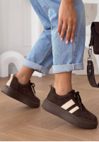 zamszowe Adidași na platformie City Motion ciocolatii