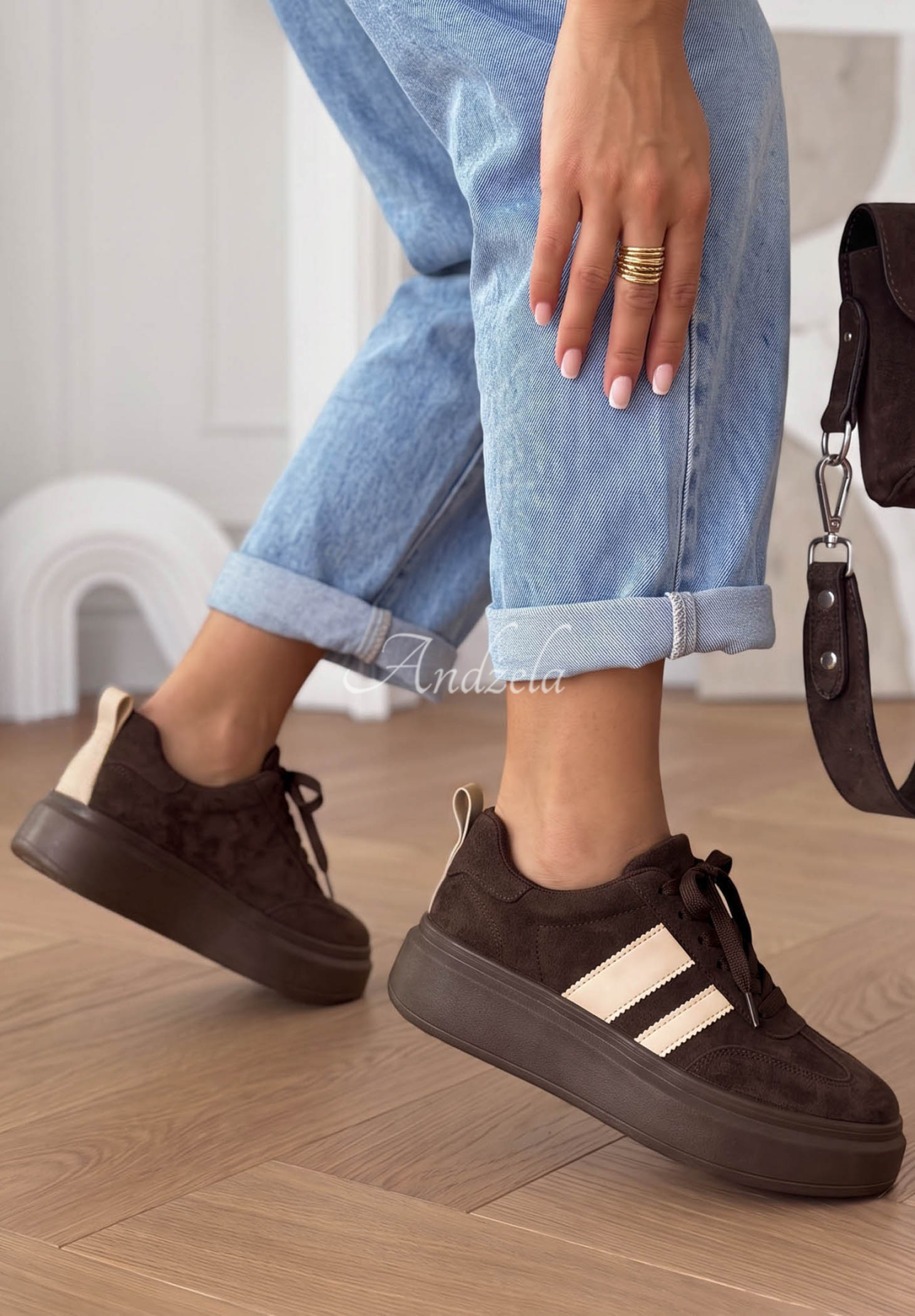 Adidași din piele întoarsă Start With Forever