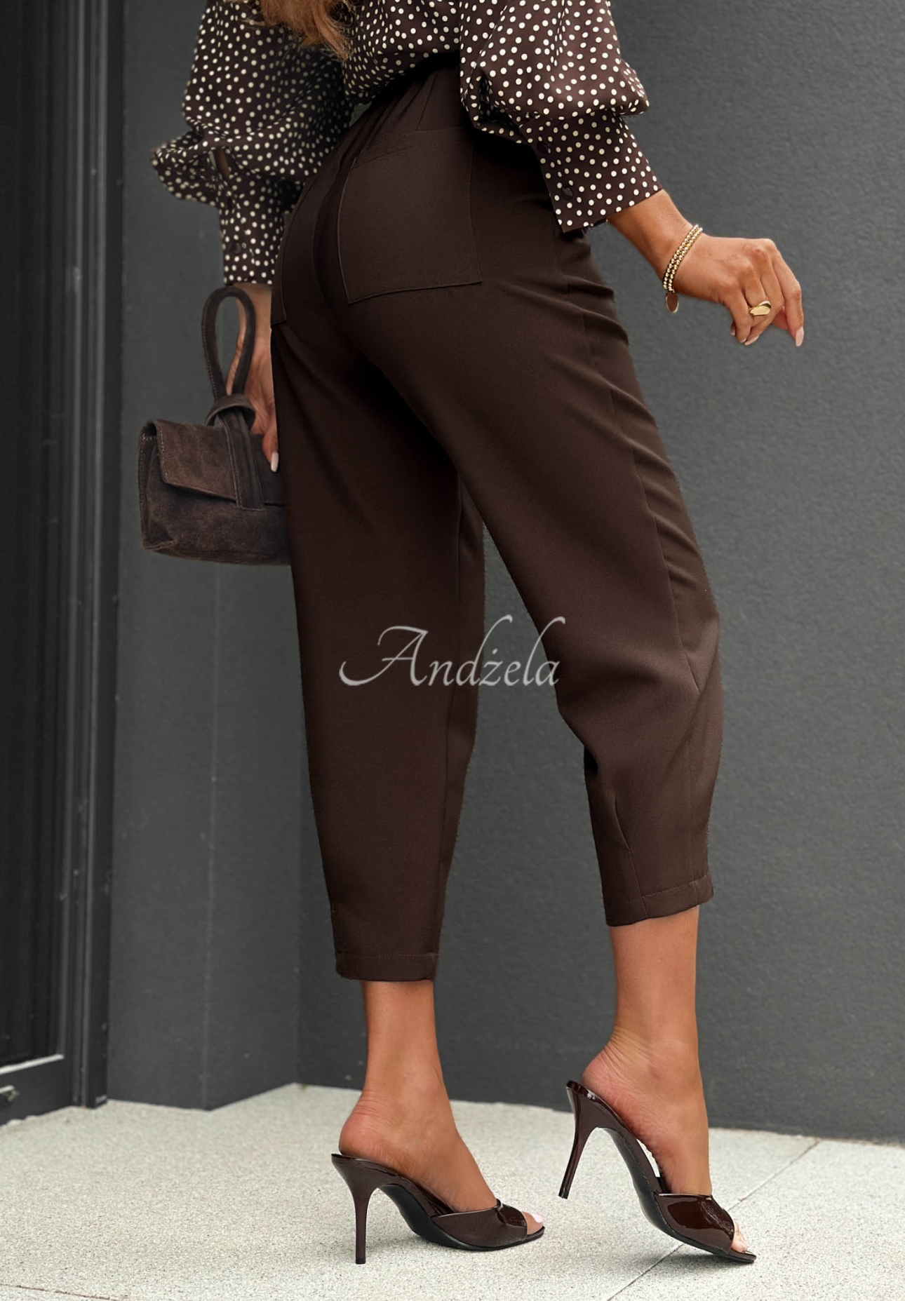 Pantaloni eleganți tip țigaretă din viscoză Laura