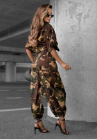 Compleu Cămașă i Pantaloni joggery moro Hide Me kaki