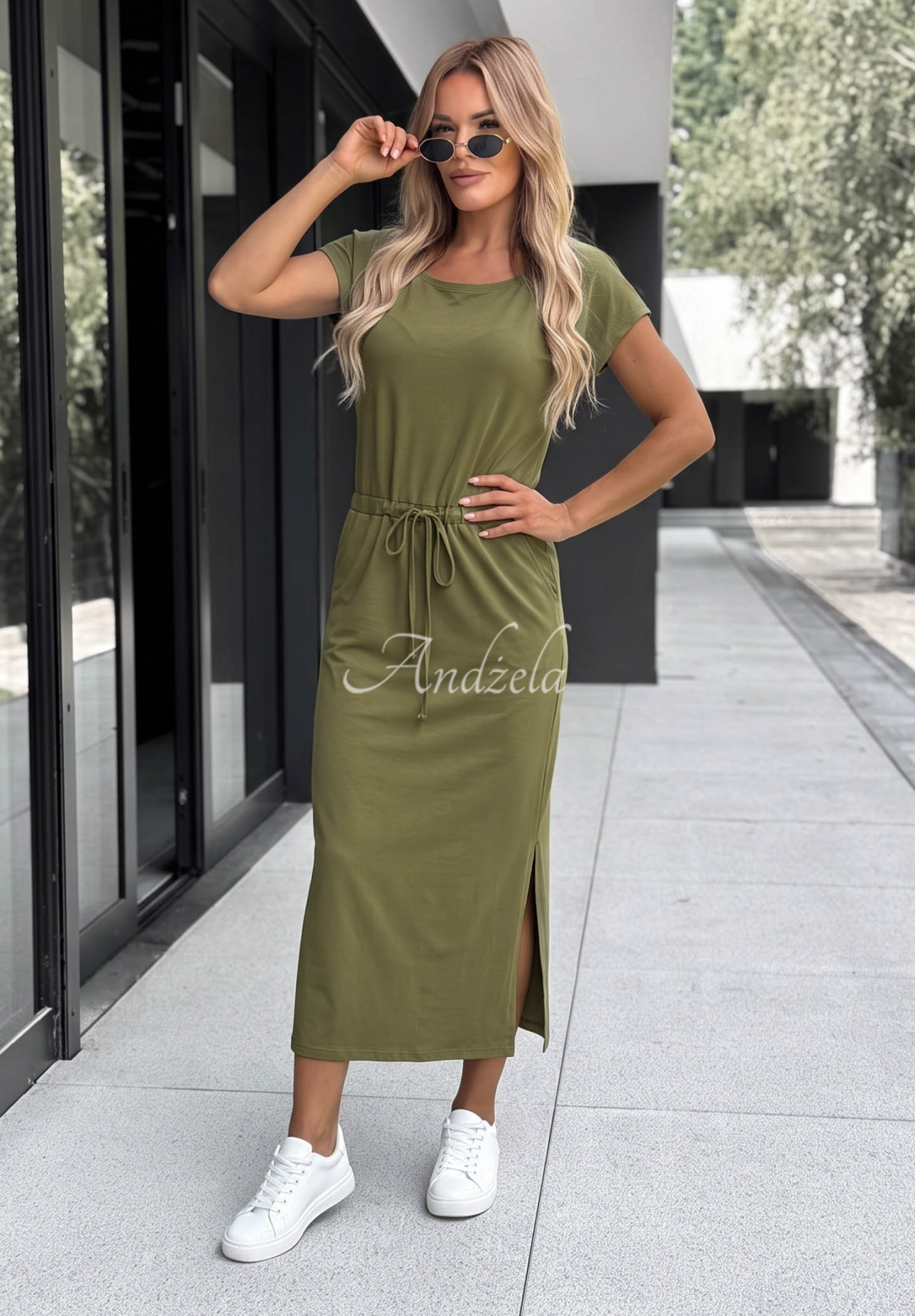 Rochie din bumbac cu șnur de ajustare Moonlight Harbor