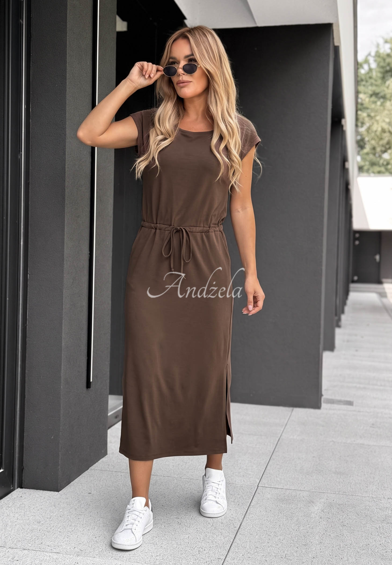 Rochie din bumbac cu șnur de ajustare Moonlight Harbor
