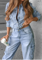 Geacă din denim What A Day albastru deschis