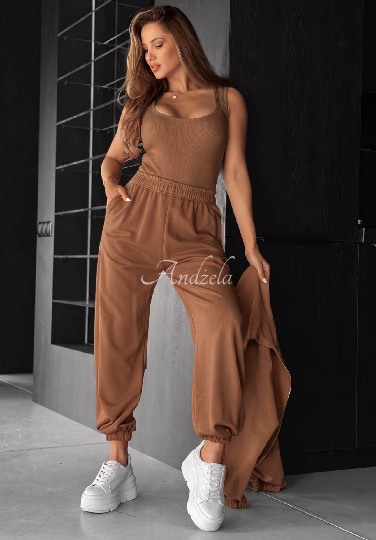 Compleu din bumbac cu hanorac, pantaloni și body 3in1 All For Love