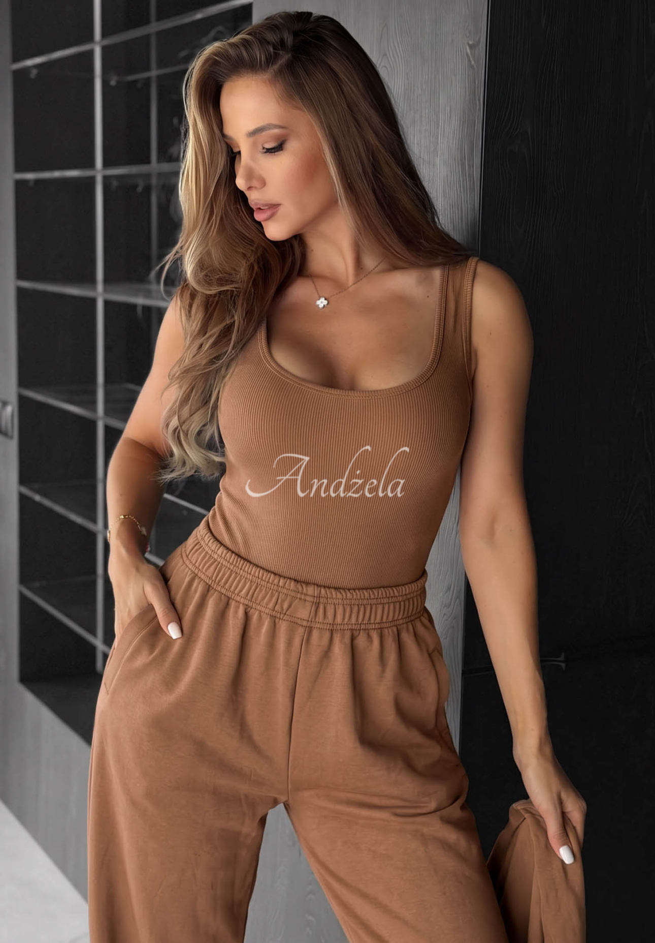 Compleu din bumbac cu hanorac, pantaloni și body 3in1 All For Love