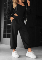 Compleu Hanorac, Pantaloni i body 3in1 All For Love ciocolatiu
