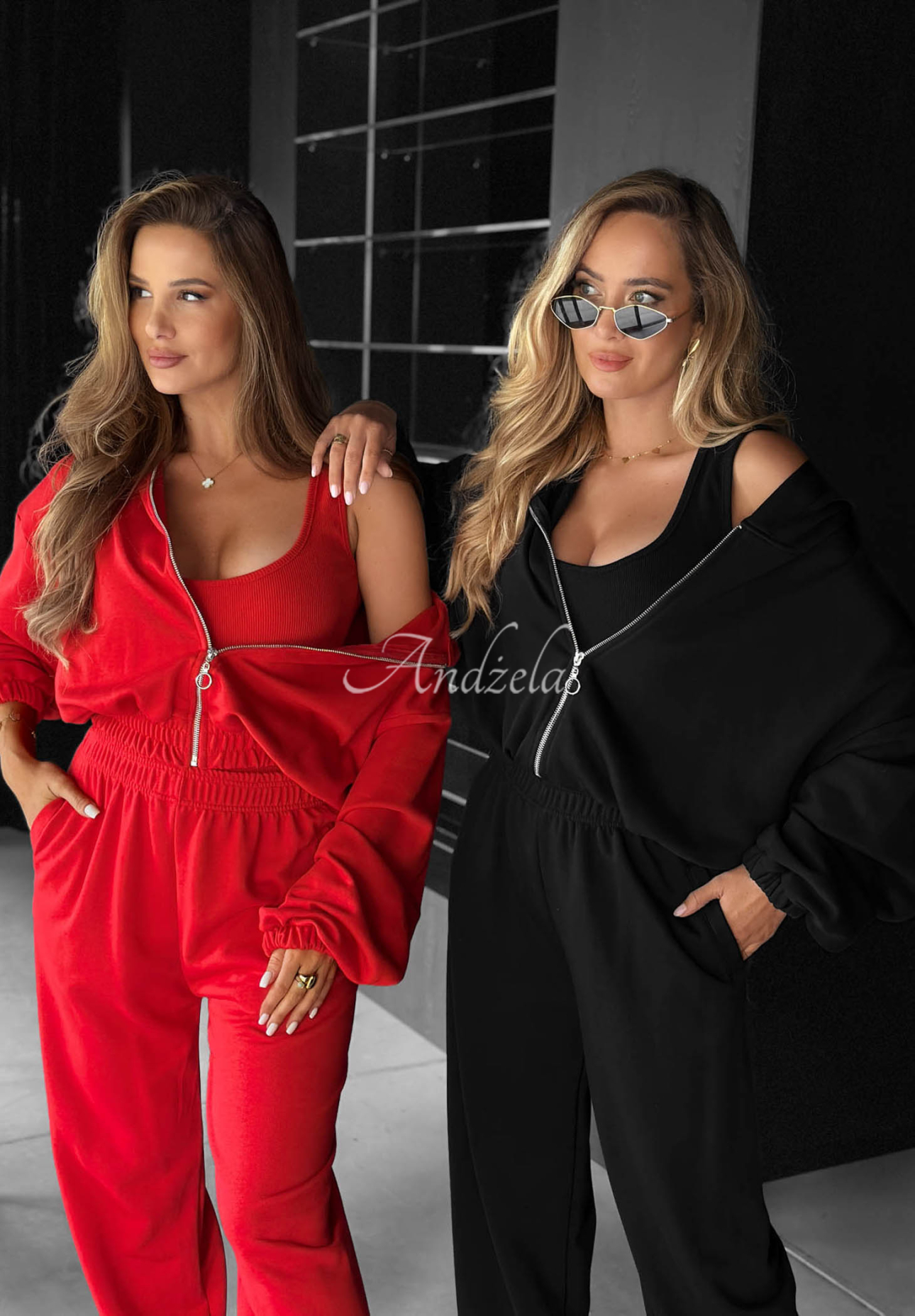 Compleu din bumbac cu hanorac, pantaloni și body 3in1 All For Love