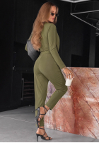 Bawełniany Salopetă z długim rękawem Soft Elegance măsliniu